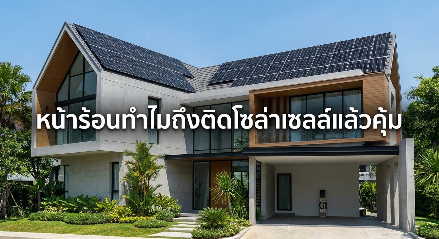 หน้าร้อนนี้ทำไมควรติดโซล่าเซลล์? ทางลัดลดค่าไฟแอร์พุ่งกระฉูดสำหรับชาวกรุงเทพมหานคร
